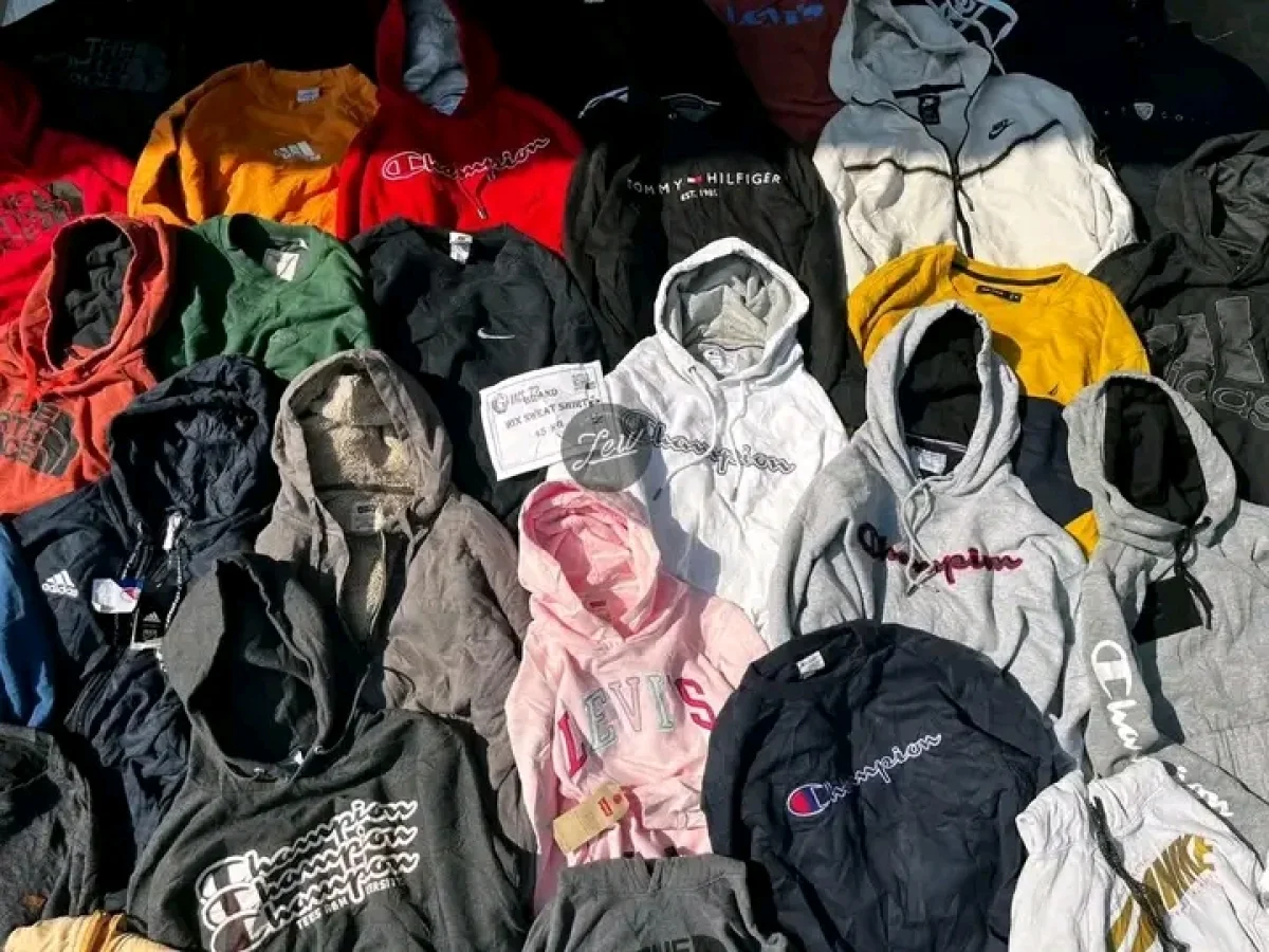 A bale of hoodies